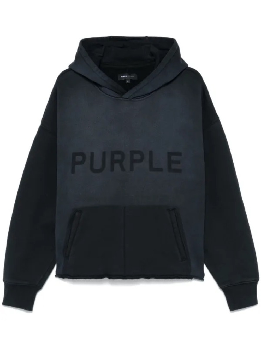 Men's Black 'PURPLE' Pullover Hoodie - Contemporary Casual